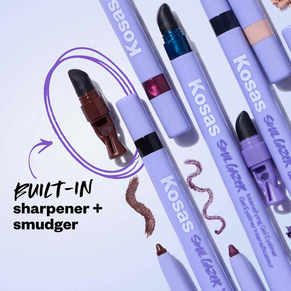 Kosas Soulgazer formula with hyaluronic acid provides smooth glide and hydration.