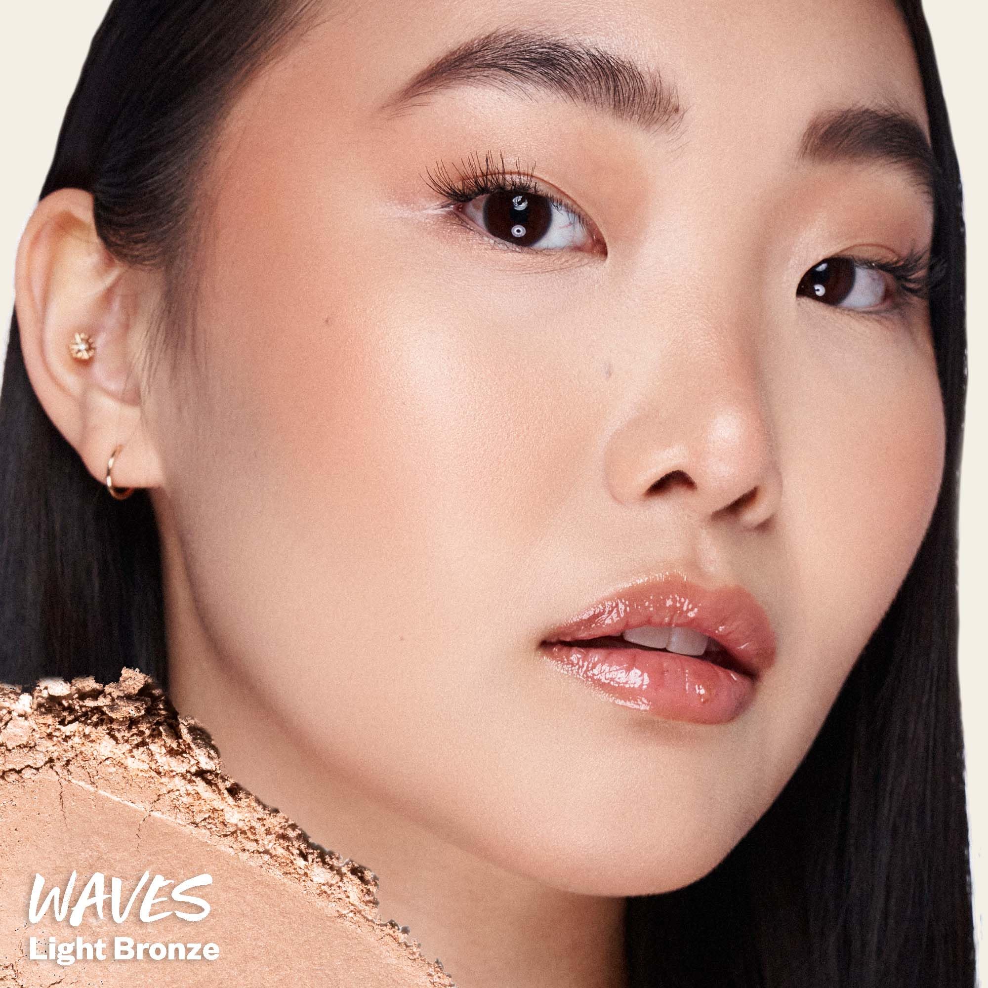 Kosas Sun Show Waves swatch showing sun-kissed color in buildable formula.