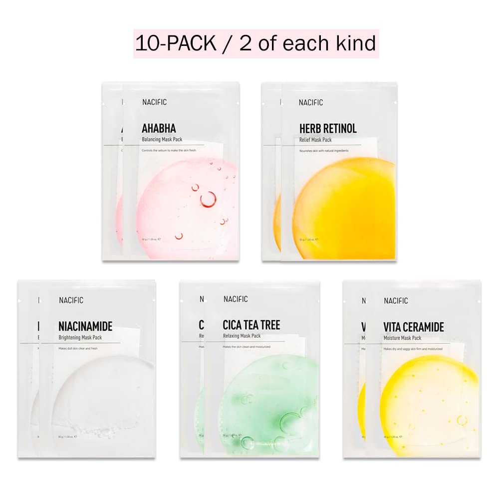 KOSBEAUTY NACIFIC vitamin-brightening sheet on skin for radiant tone