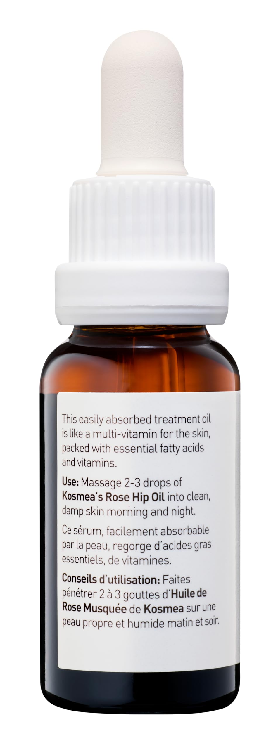 Kosmea Rosehip Oil silky-finish-on-skin demonstrates non-greasy hydration and quick absorption.