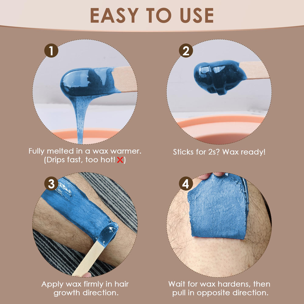 KOTAMU blue hard wax beads for face waxing precise small areas