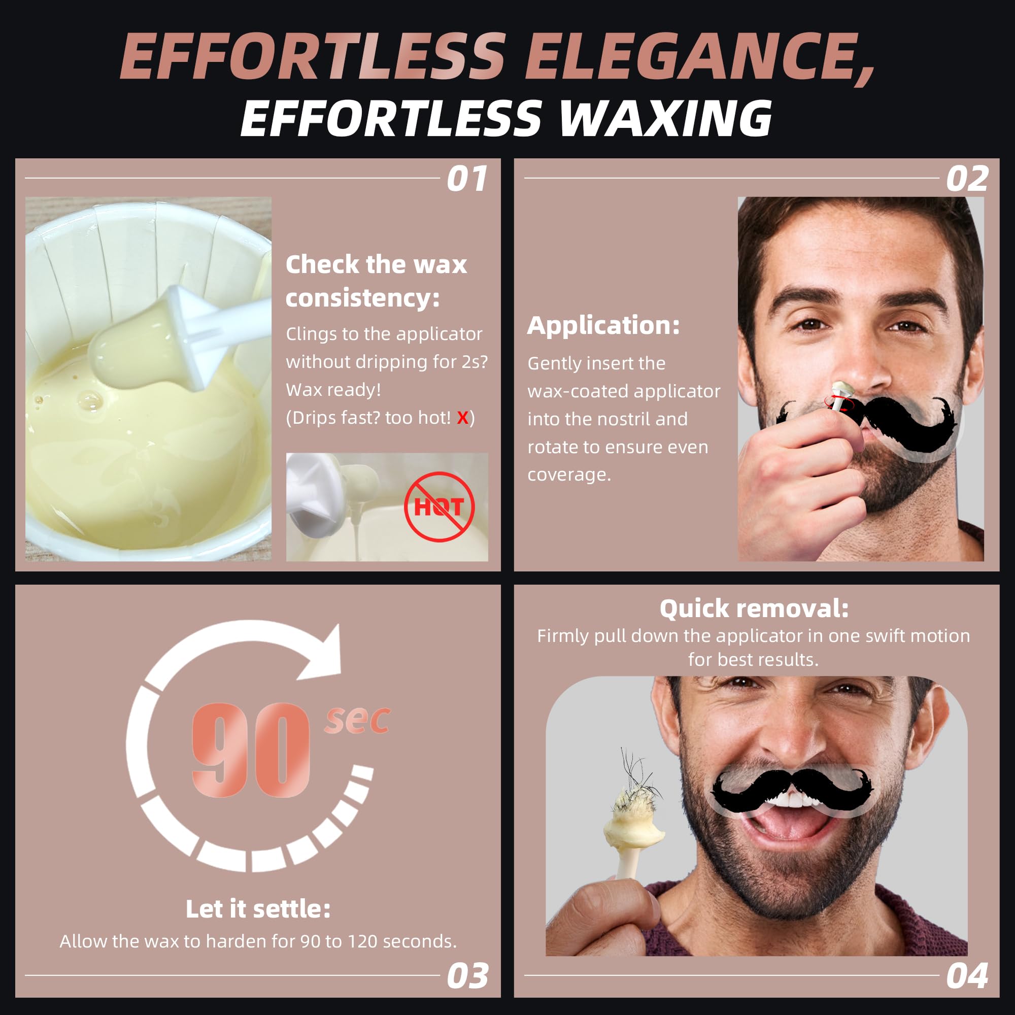 KOTAMU coconut extract in wax nourishes delicate skin during waxing