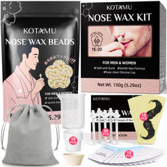 KOTAMU nose wax kit contents organized for convenient at-home grooming