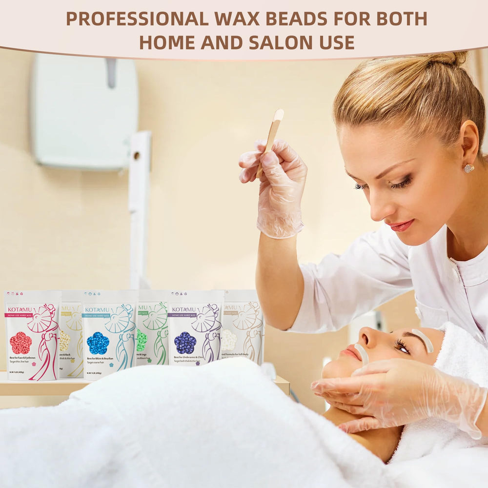 KOTAMU cruelty-free, dermatologically tested wax beads for safe home waxing