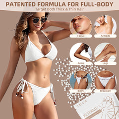 KOTAMU wax beads melt-ready, easy setup for salon-like home waxing