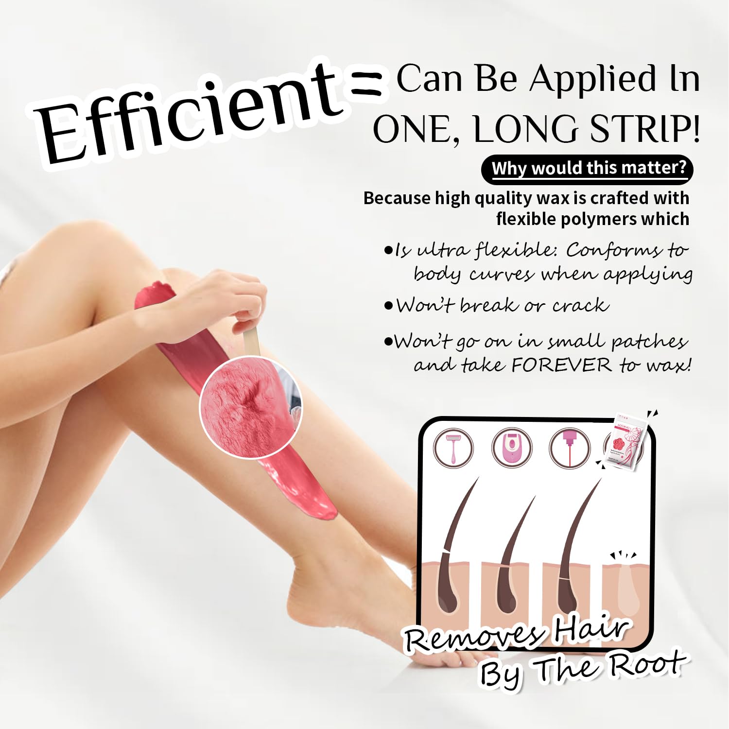 KOTAMU body hair removal ready for full-body waxing with minimal mess.