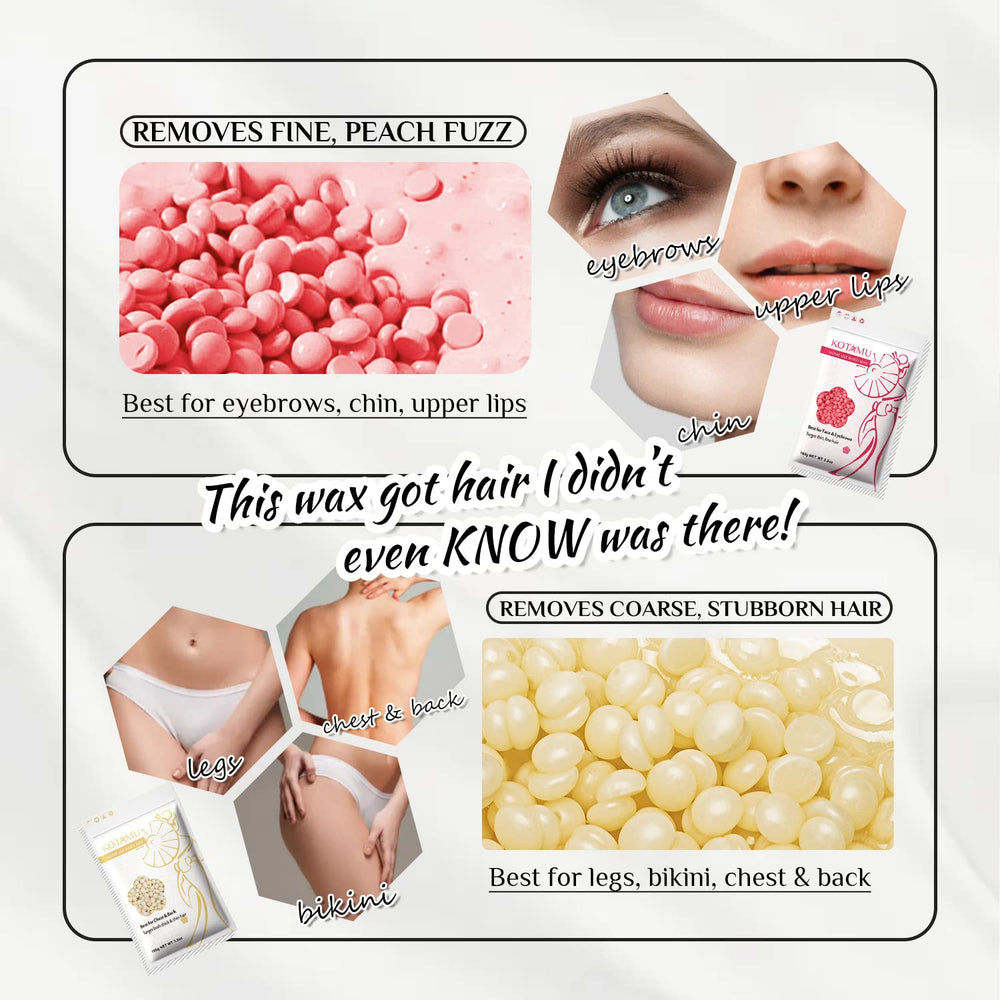 KOTAMU face and eyebrow waxing focus enables precise small-area waxing at home.