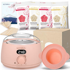 KOTAMU Wax Kit pink digital wax warmer delivers fast, even heat for consistent waxing.