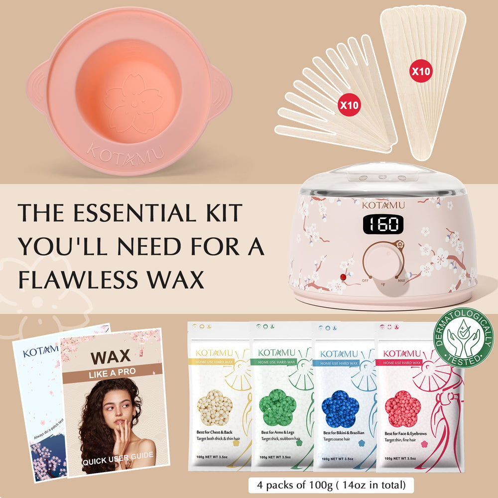 KOTAMU wax warmer uses PTC technology to keep wax ready for sessions.