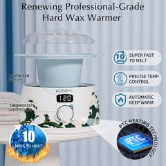 KOTAMU waxing kit silicone wax pot enables easy cleanup after waxing.