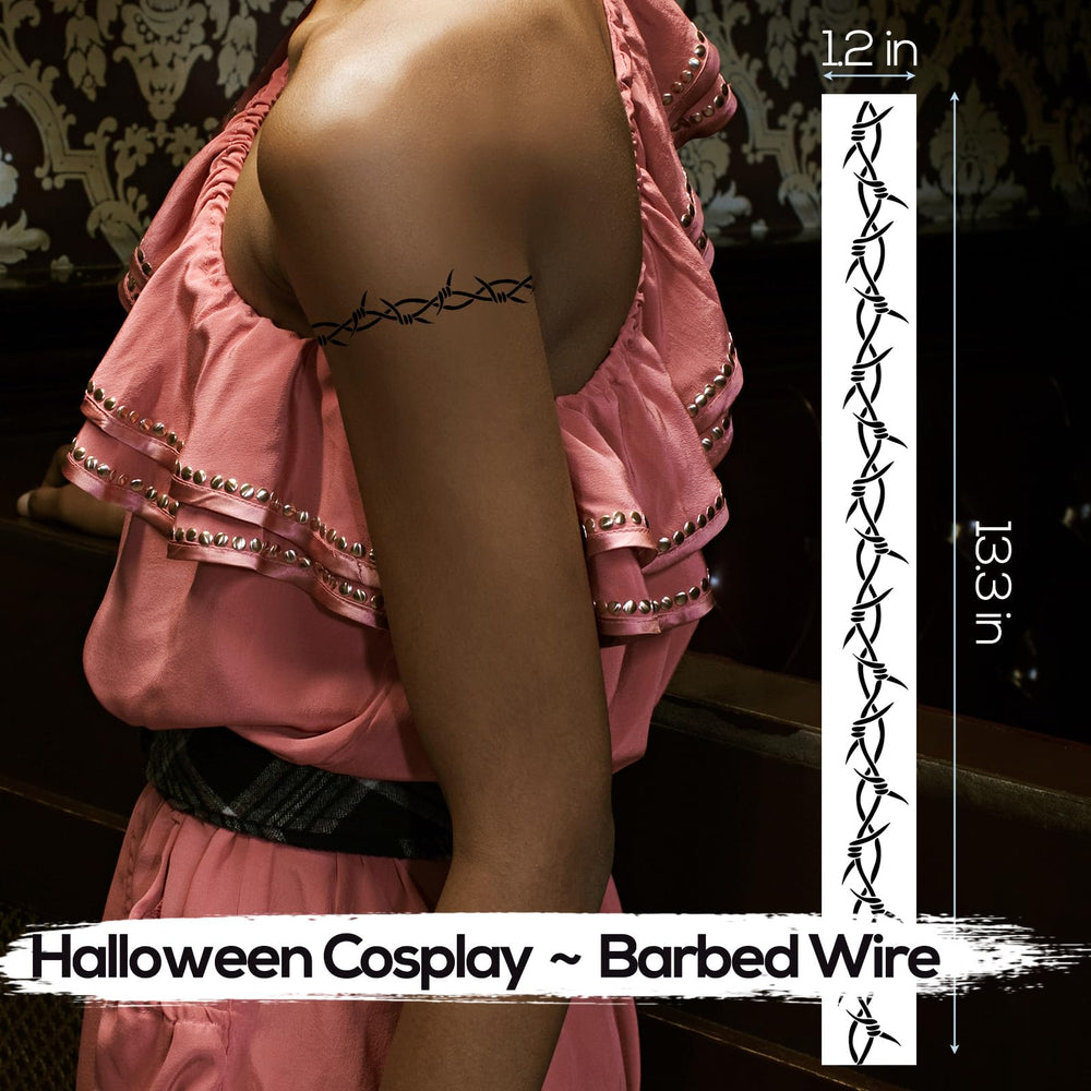 Kotbs concert-ready barbed wire tattoos withstands sweat and rain