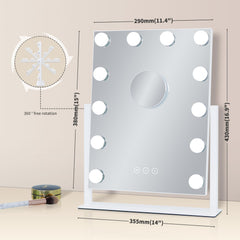 Kotdning vanity mirror with 3 color modes for warm, neutral, cool tones