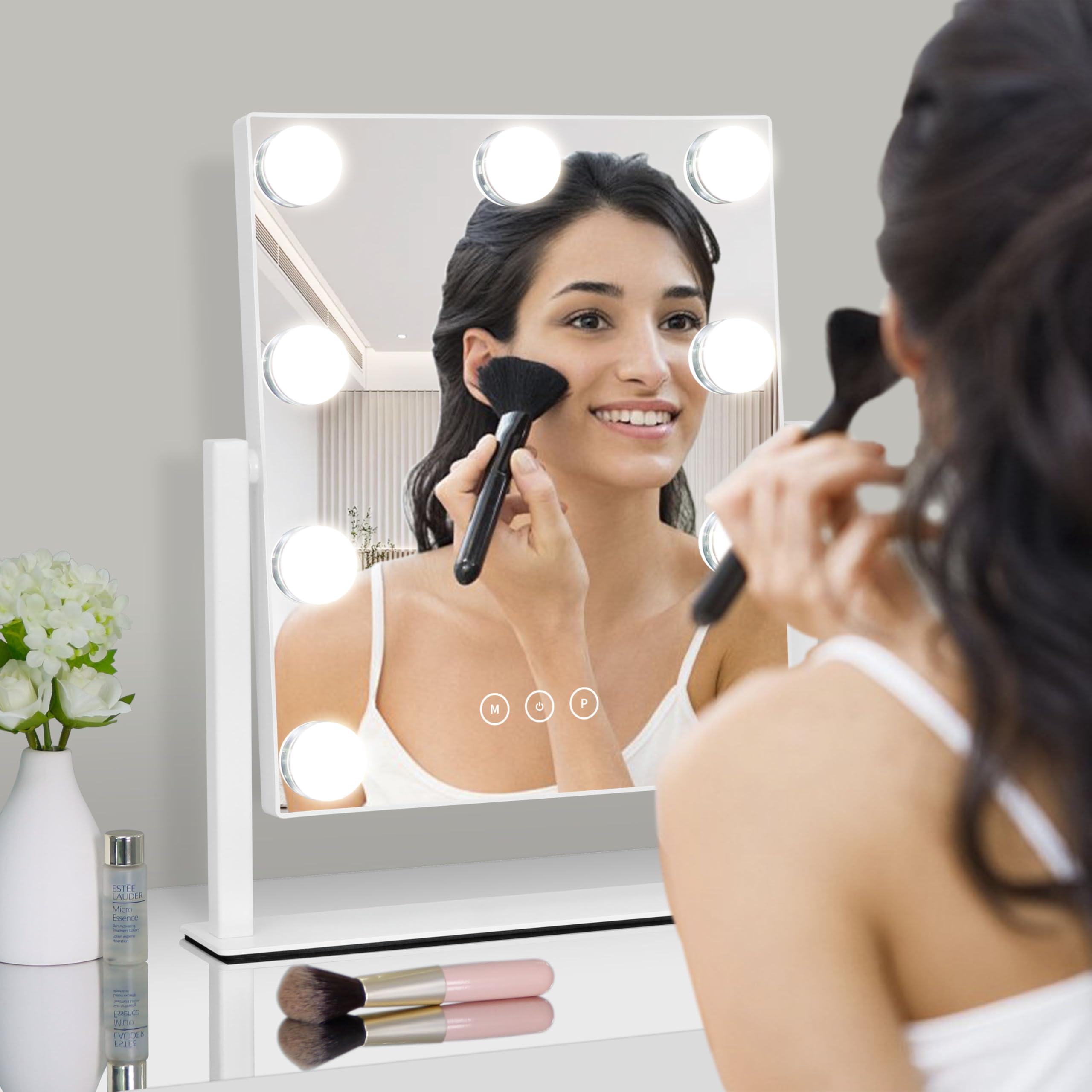 Kotdning compact portable vanity mirror ready for easy relocation and setup