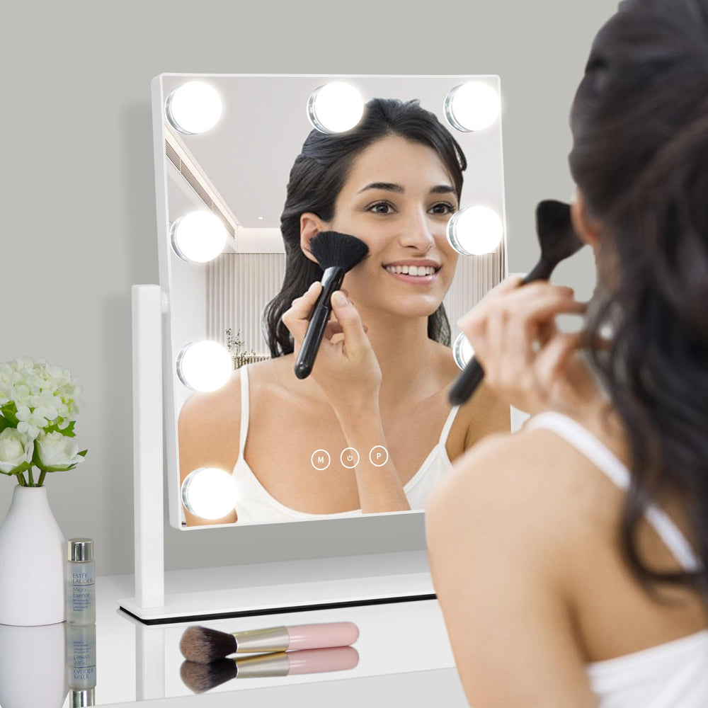 Kotdning compact portable vanity mirror ready for easy relocation and setup