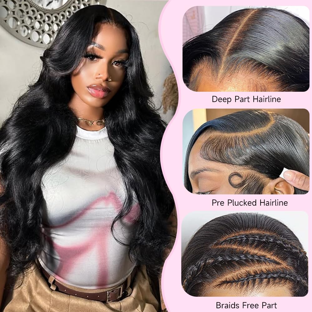 KOTTN 30-inch lace front wig body-wave texture shows soft volume.