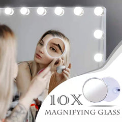Kottova vanity mirror detachable 10X magnifier enables precise line work and detailing.