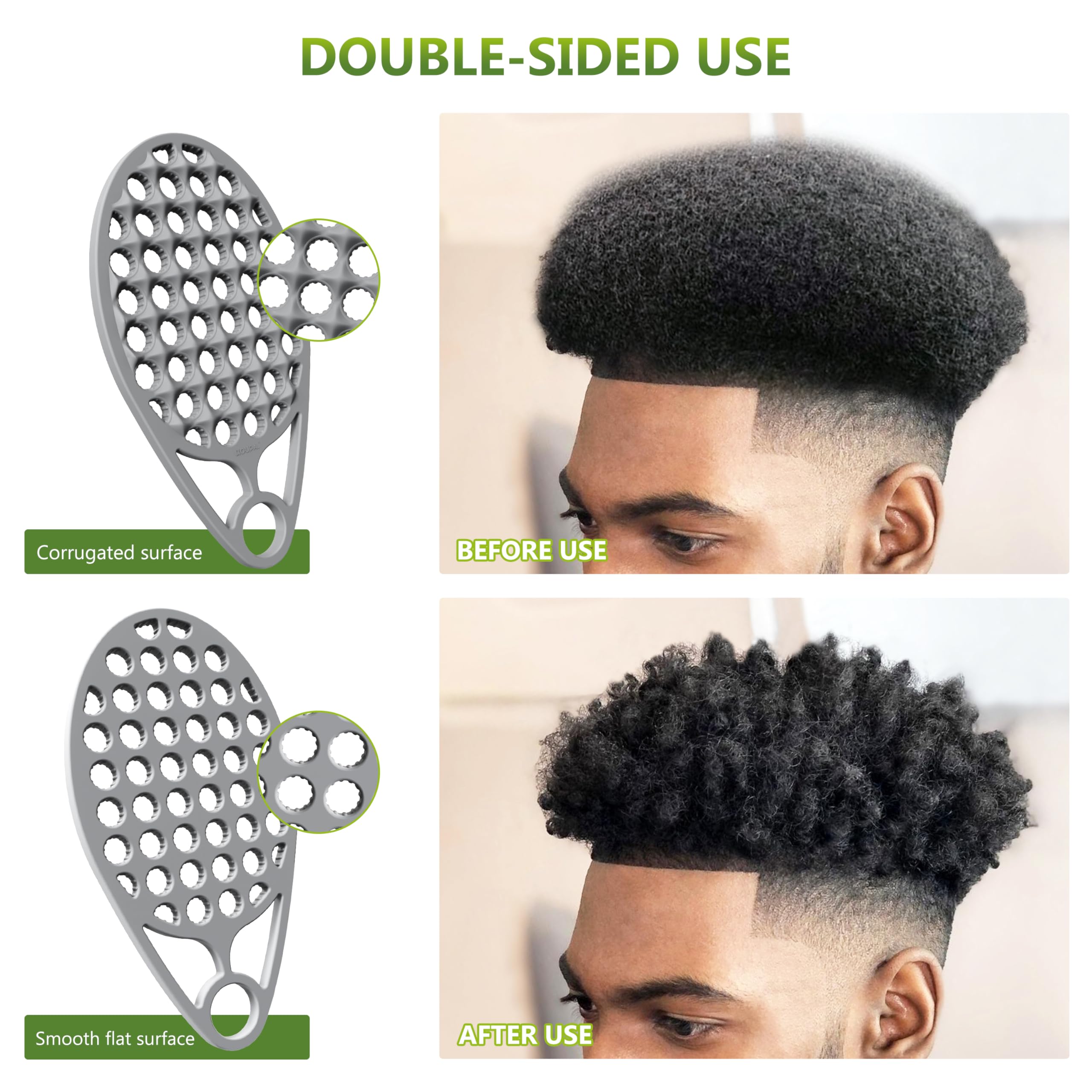KOUPA Magic silicone curly brush portable travel-ready for on-the-go grooming