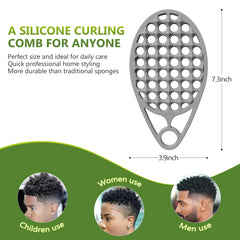 KOUPA Magic silicone curly brush spiral cavity feature highlighted in action for even curls