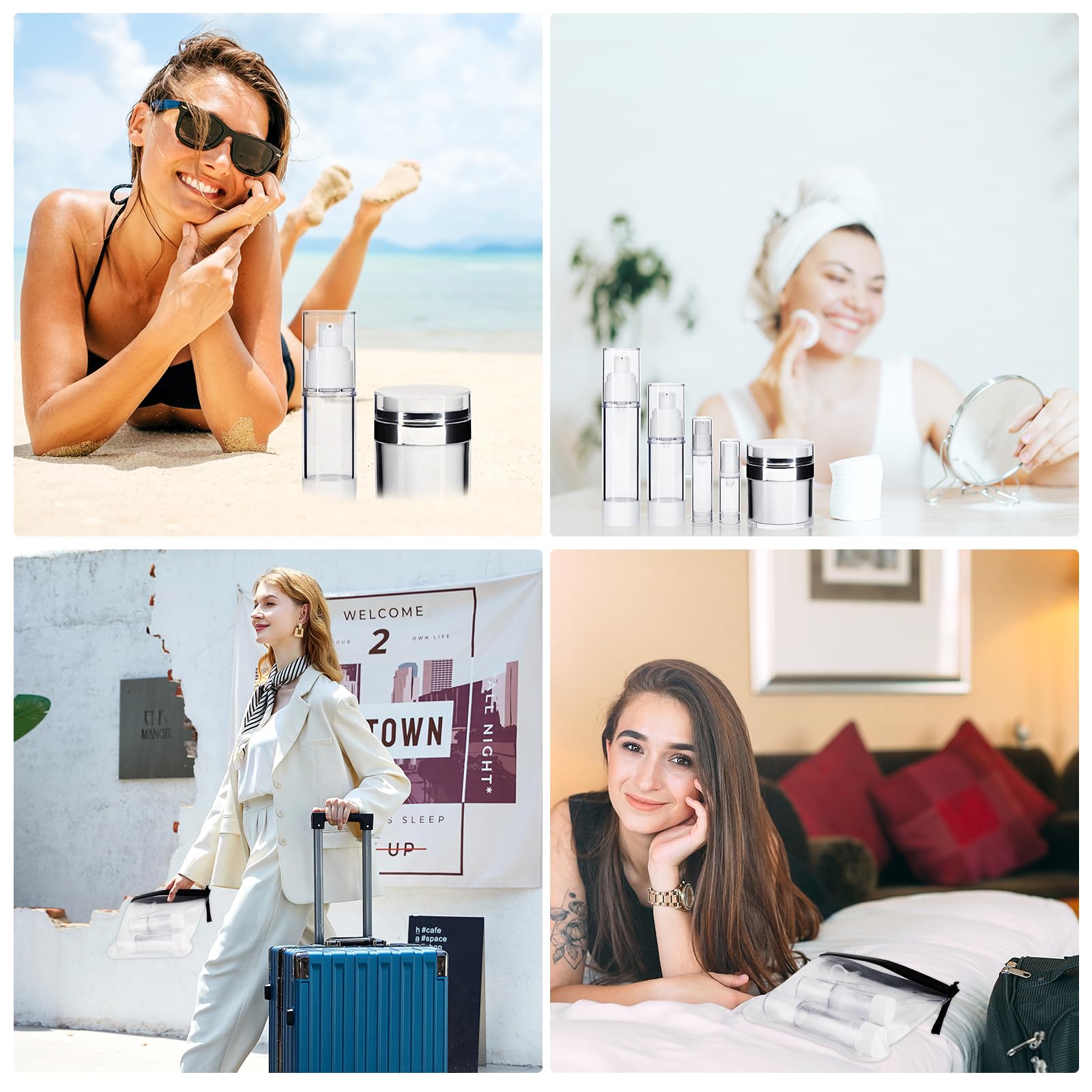 KOUWICH mini containers for makeup and toiletries offer versatile travel solutions.