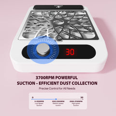 Kouzitop Nail Dust Collector 3-speed control offering customizable suction levels