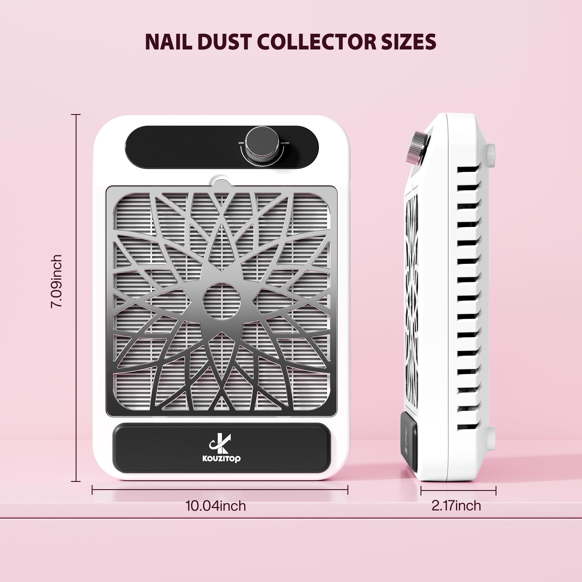 Kouzitop Nail Dust Collector efficient cooling system avoiding overheating