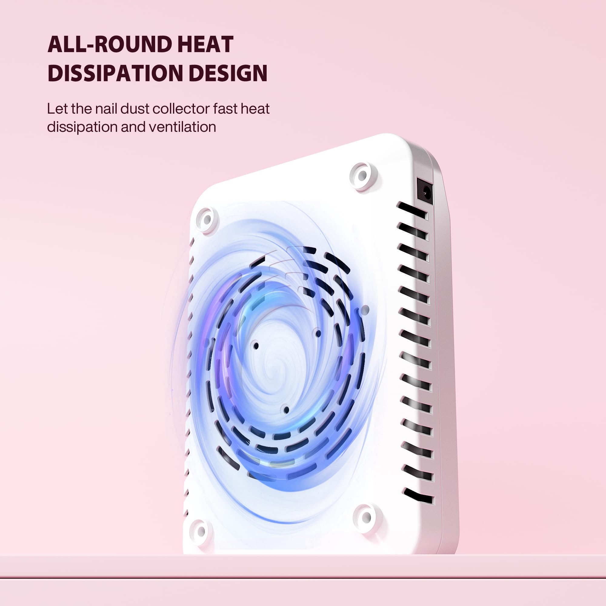 Kouzitop Nail Dust Collector portable design easy to move between stations
