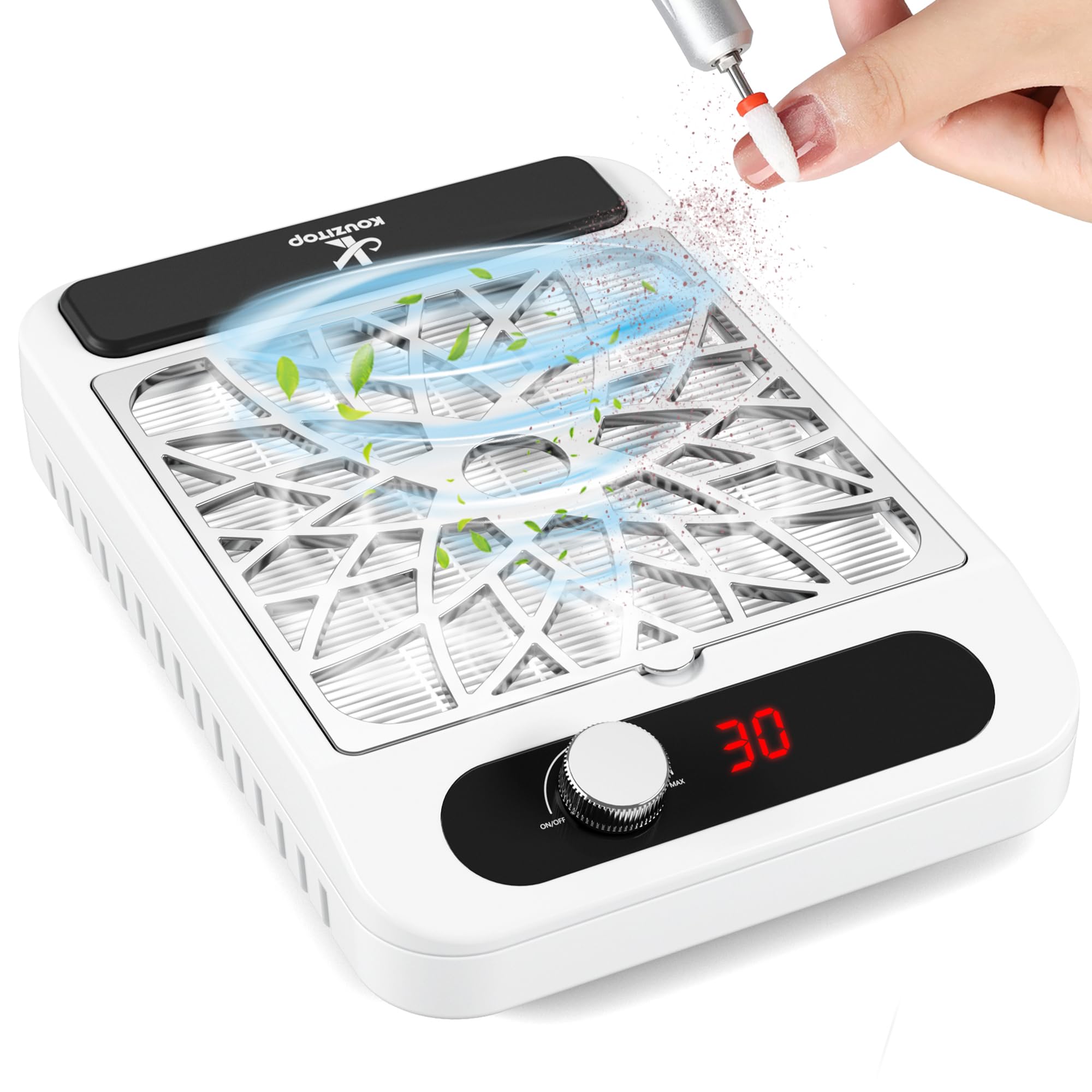 Kouzitop Nail Dust Collector ideal for salon and home use with gel polish and acrylic dust