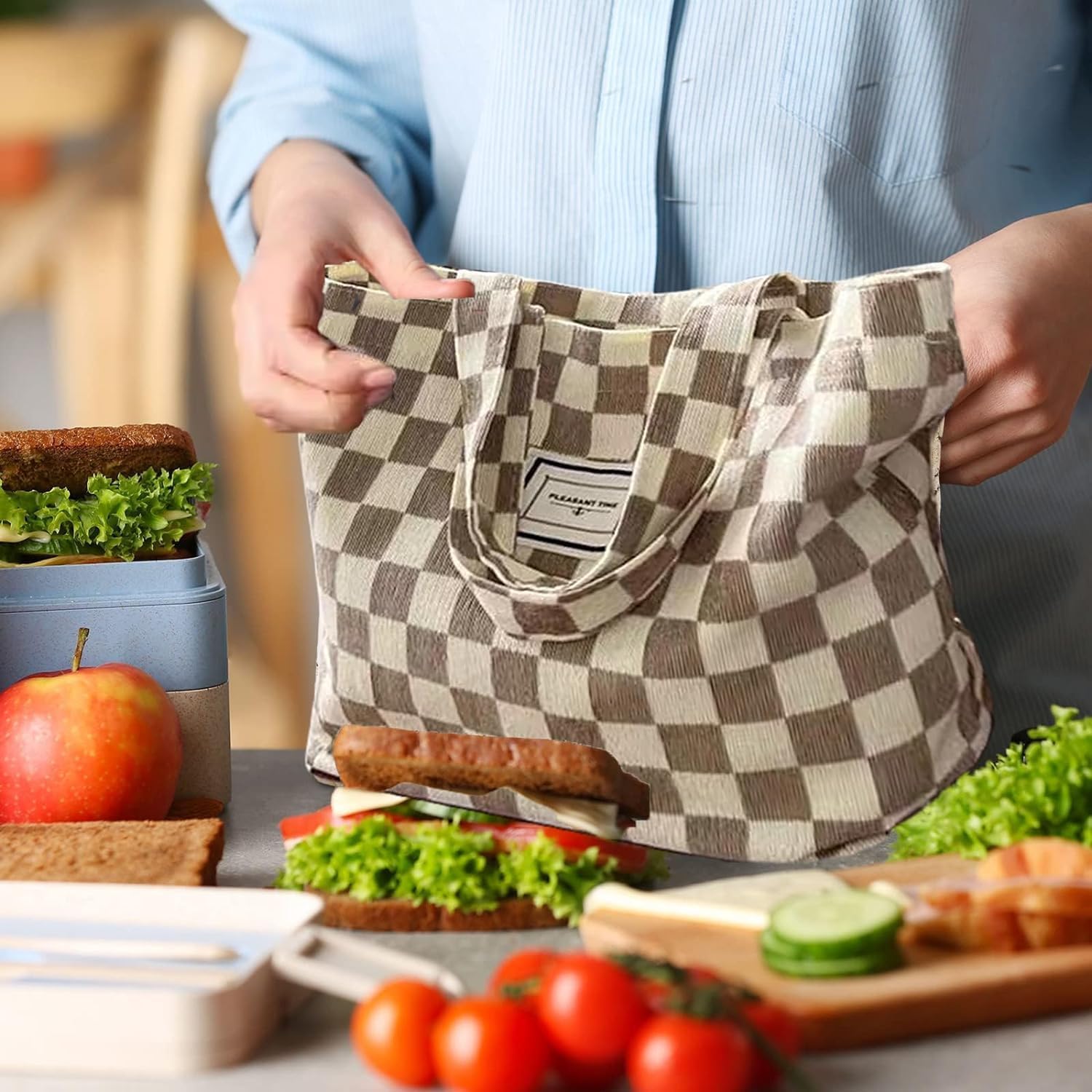 Kovewon daily-use tote perfect for lunch, groceries, and errands.