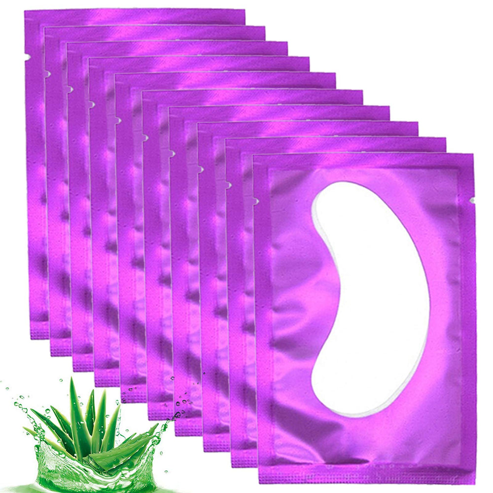 kovko under-eye-pads lint-free gel patches in purple provide clean coverage during lash extensions.