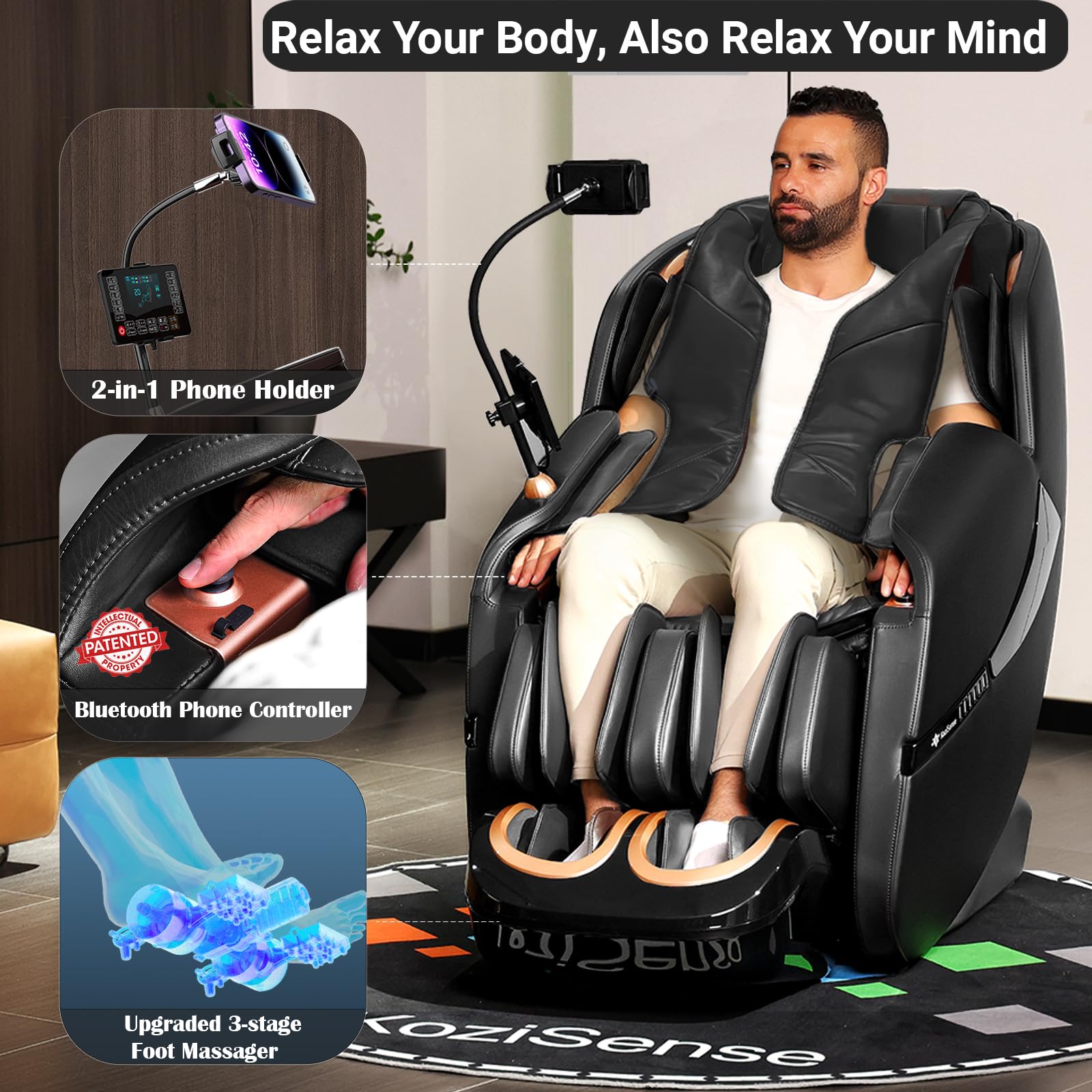 KoziSense A18 3D Bluetooth speaker enhances massage with immersive sound
