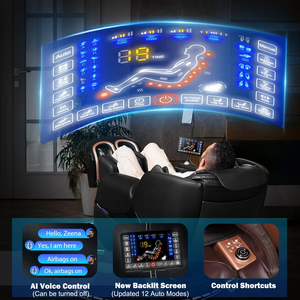 KoziSense A18 AI voice control enables hands free massage management