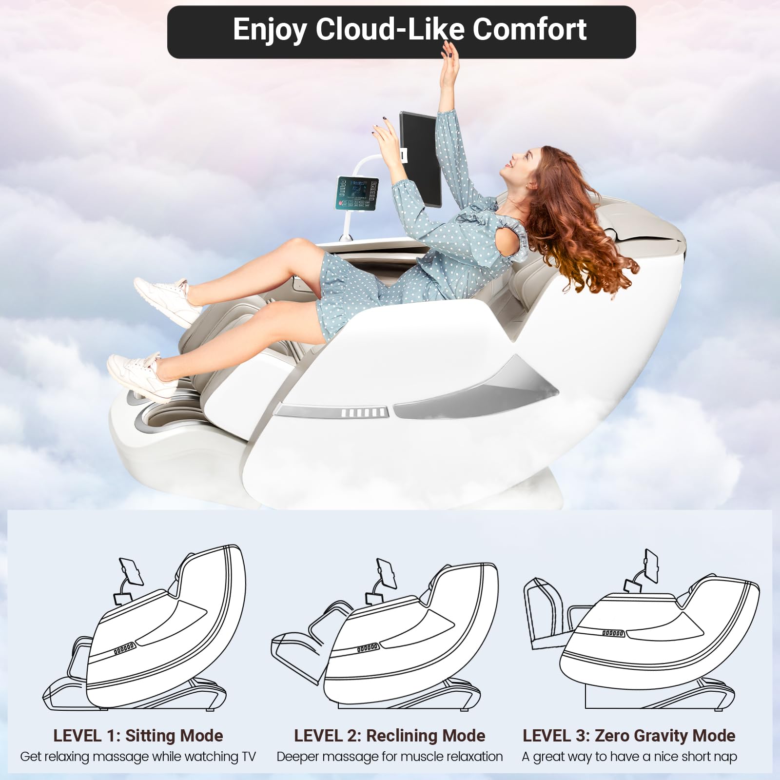 KoziSense A18 upgraded foot massager with calfrest extension