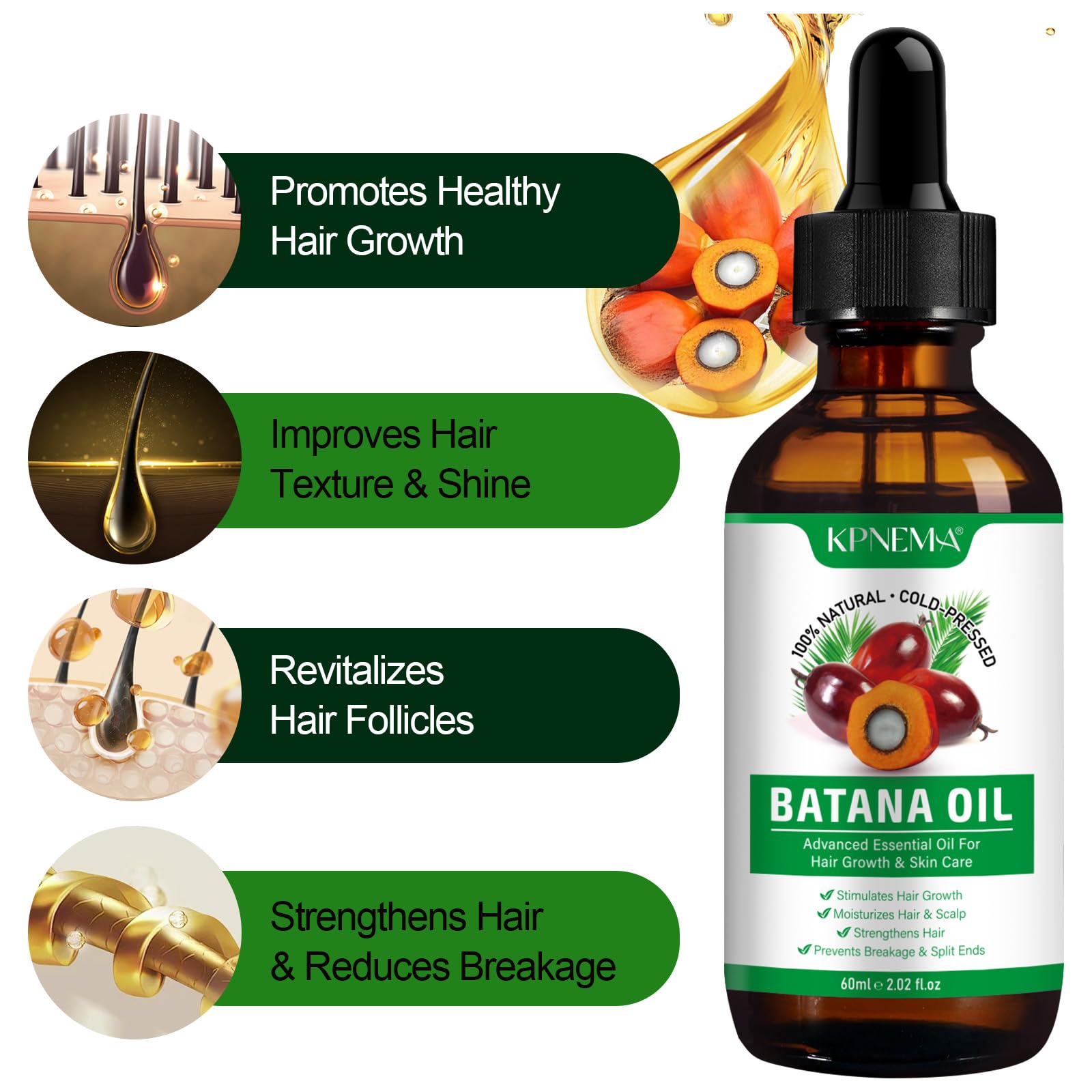 KPNEMA Batana oil dropper – multi-use nourishment for hair and skin