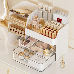 KQJS makeup organizer vertical storage emphasizes space-saving design for cosmetics and tools.