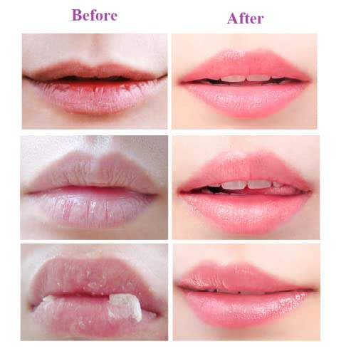 Krajiyya finished lips after use closeup shows smooth, nourished look.