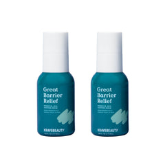 KraveBeauty Great Barrier Relief Serum Duo bottle-front promotes soothing hydration for sensitive skin