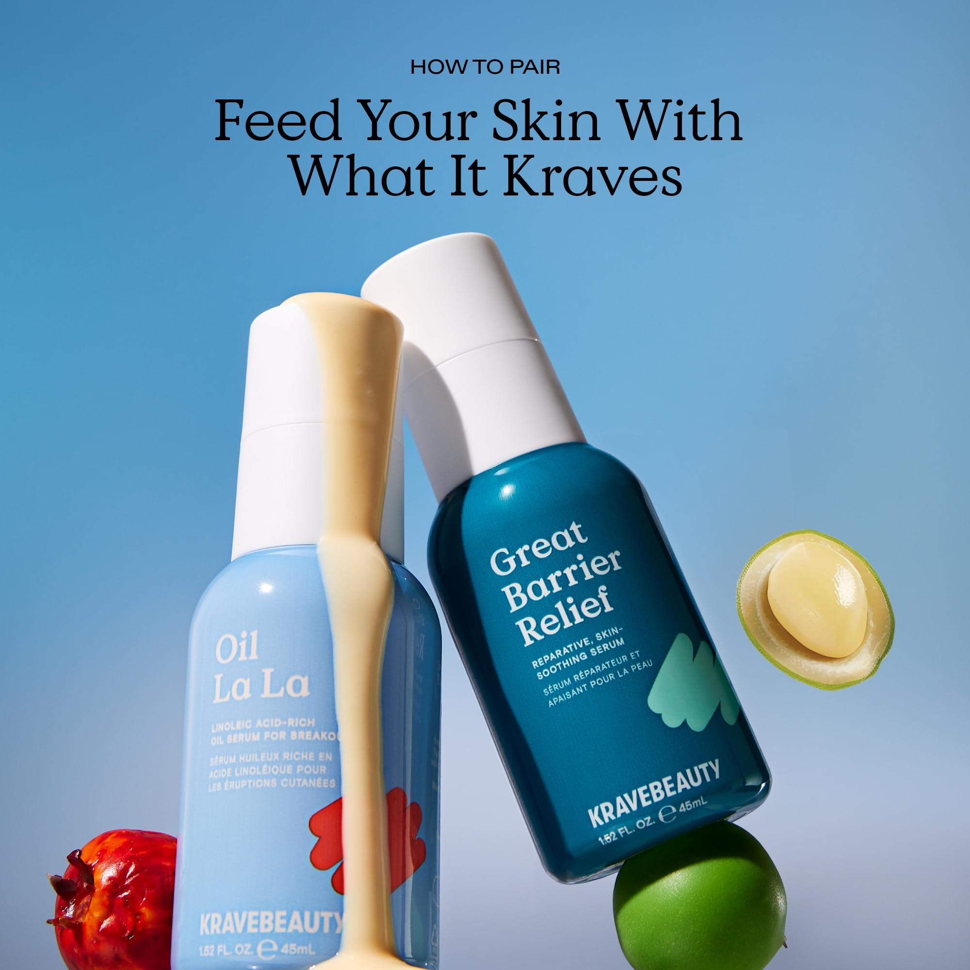 KraveBeauty Great Barrier Relief Serum Duo box-closeup conveys sustainable packaging and barrier support concept