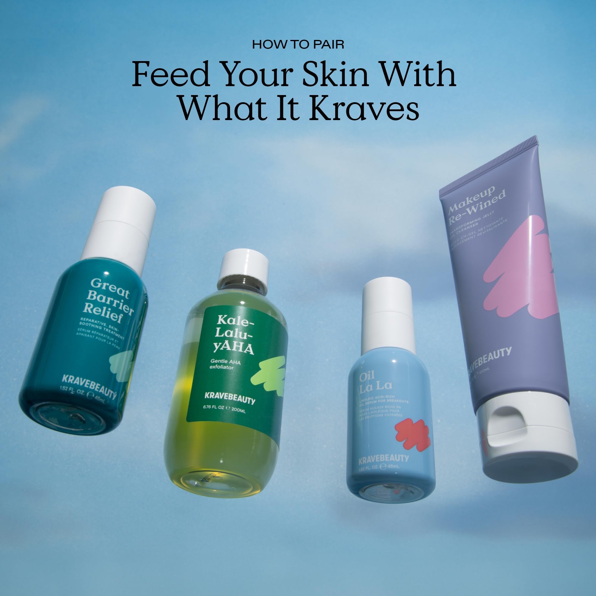 KraveBeauty Kale-Lalu-yAHA ingredient-sample closeup highlights glycolic and hyaluronic acids.