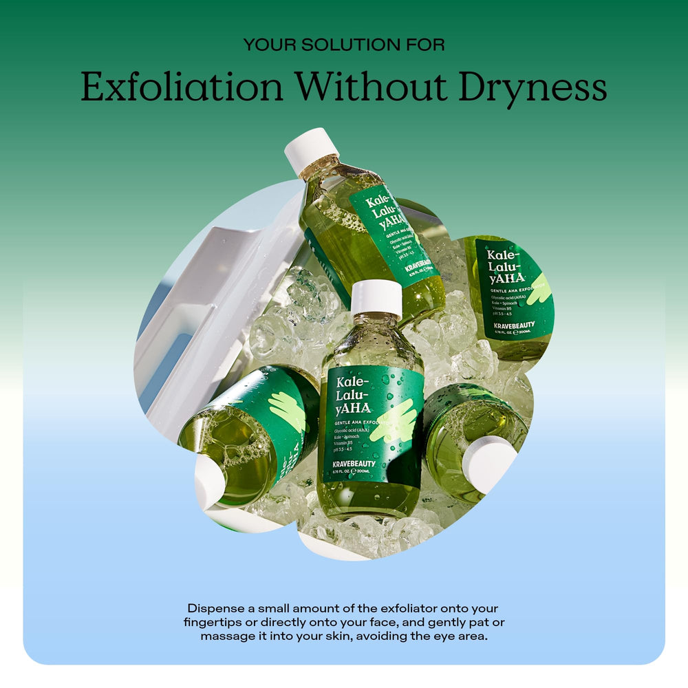 KraveBeauty Kale-Lalu-yAHA skin-care-routine image shows easy daily usage.