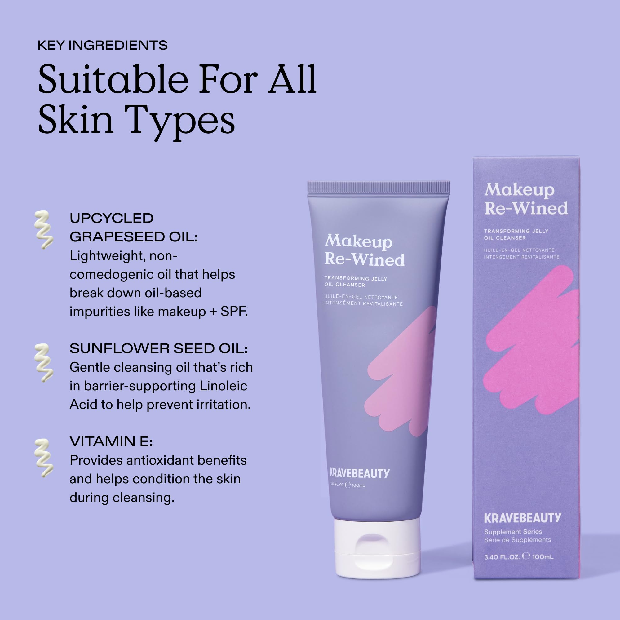 KraveBeauty Makeup Re-Wined recyclable packaging supports sustainable skincare.