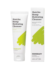 KraveBeauty Matcha Hemp Hydrating Cleanser bottle front for gentle daily cleansing and hydration.