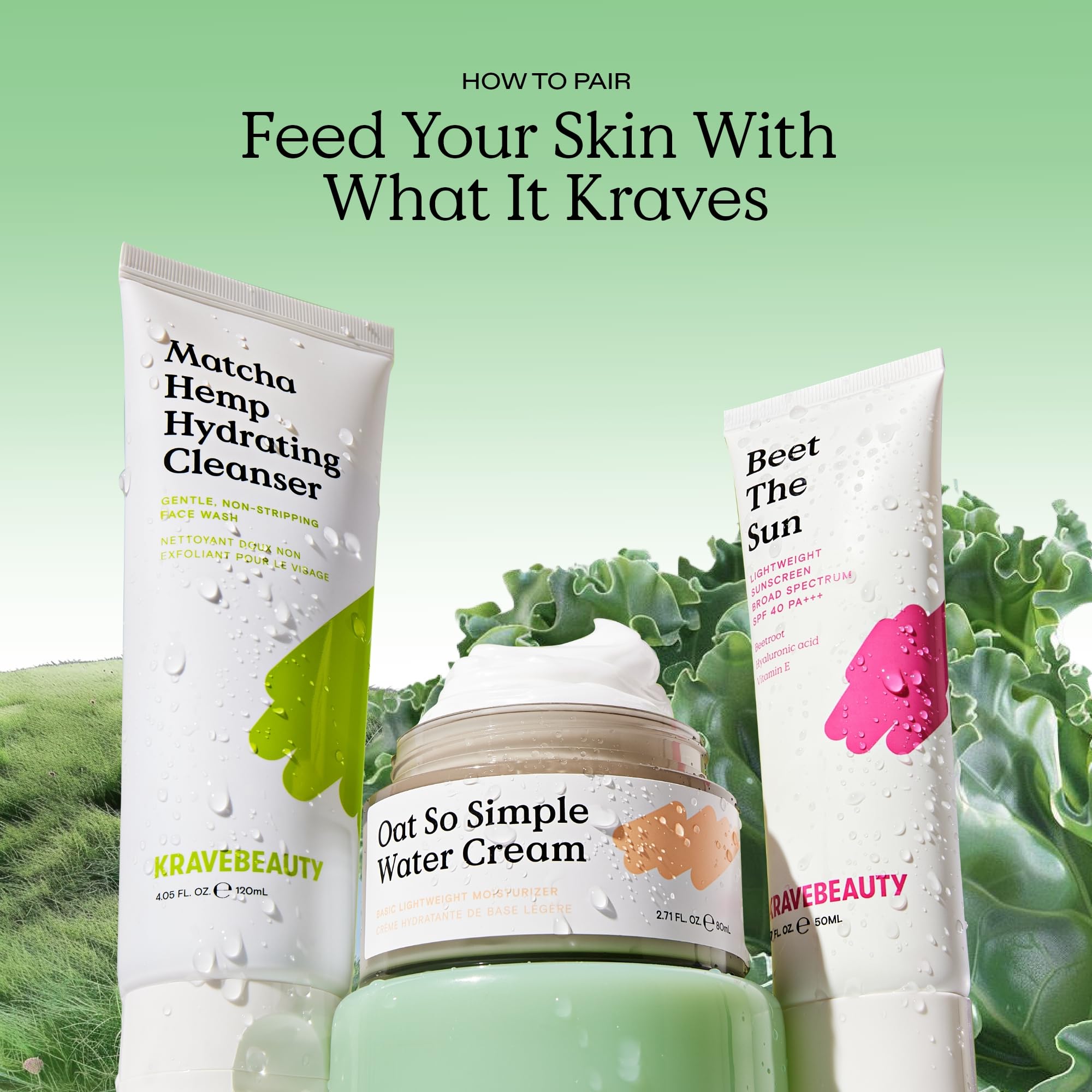 KraveBeauty Matcha Hemp Hydrating Cleanser vegan cruelty-free logo highlights brand ethics