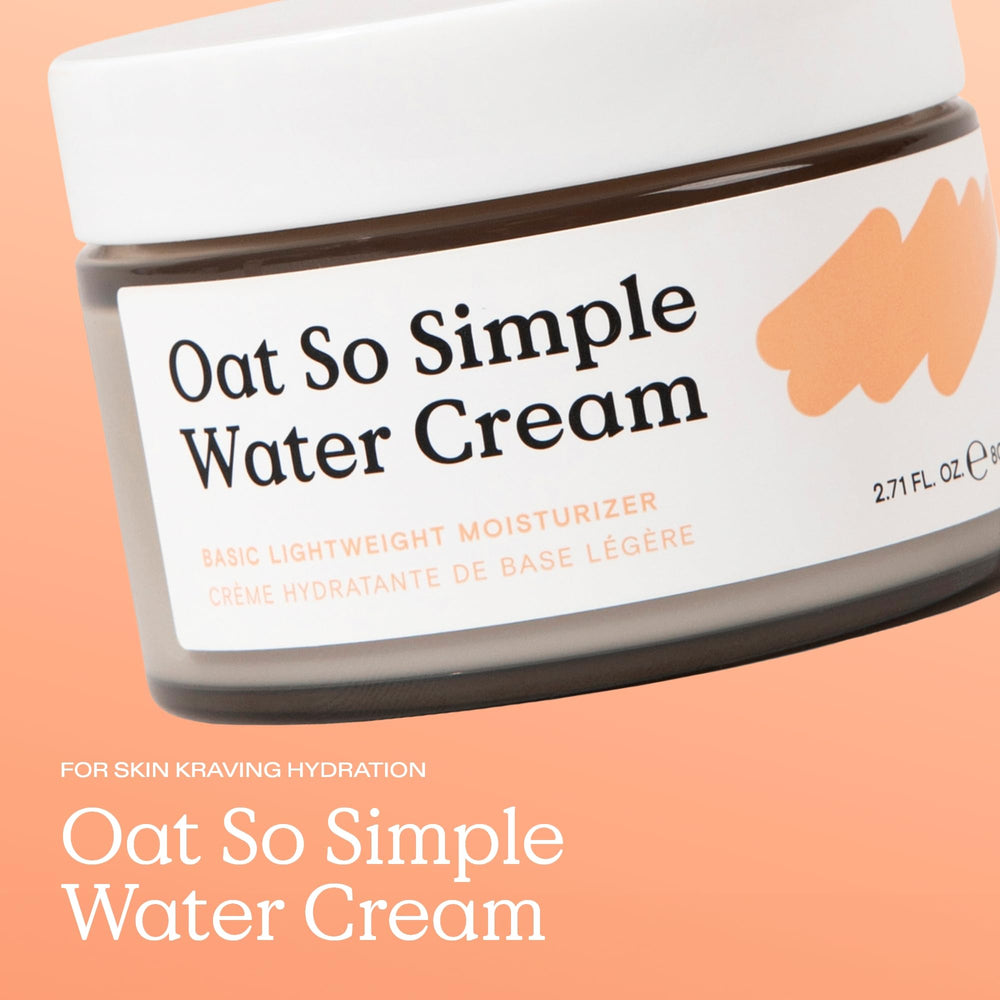KraveBeauty Oat So Simple Water Cream jar closeup highlighting lightweight hydration