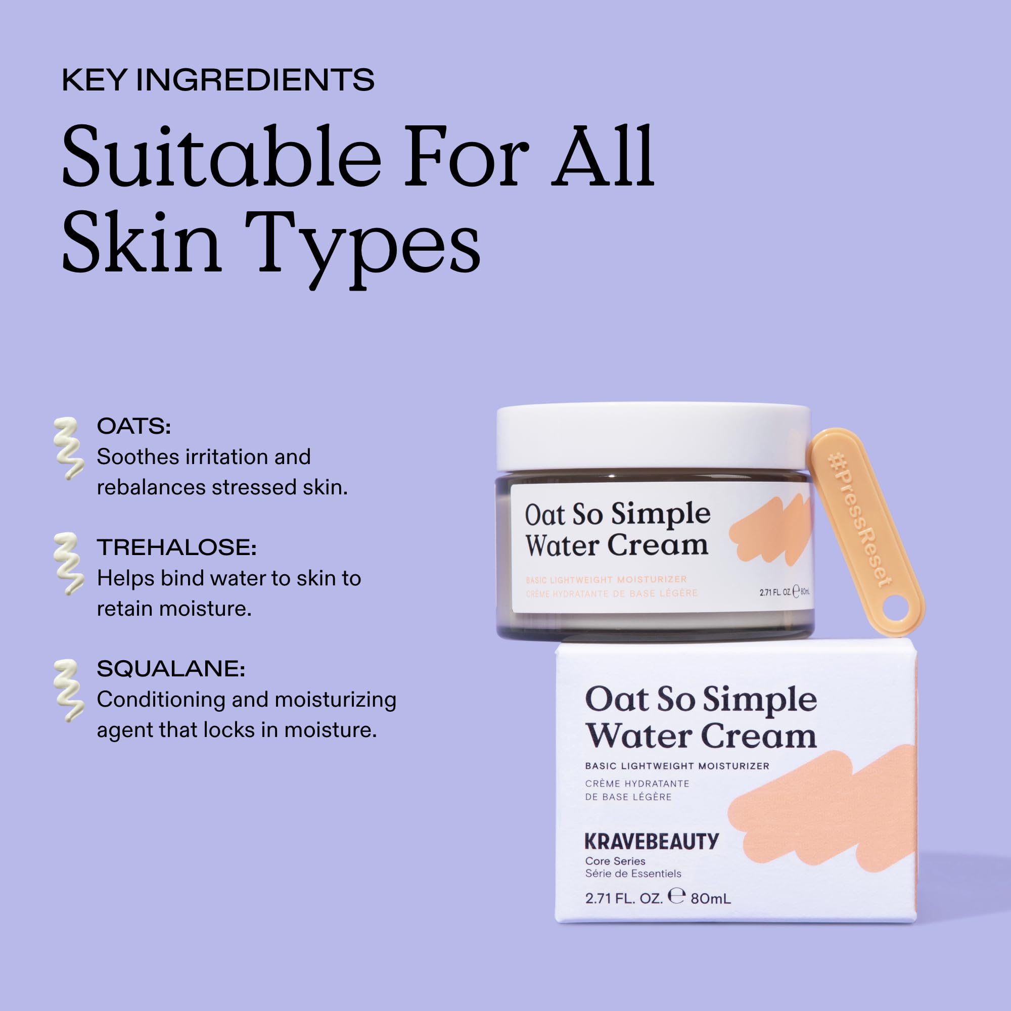KraveBeauty Oat So Simple Water Cream minimalist packaging