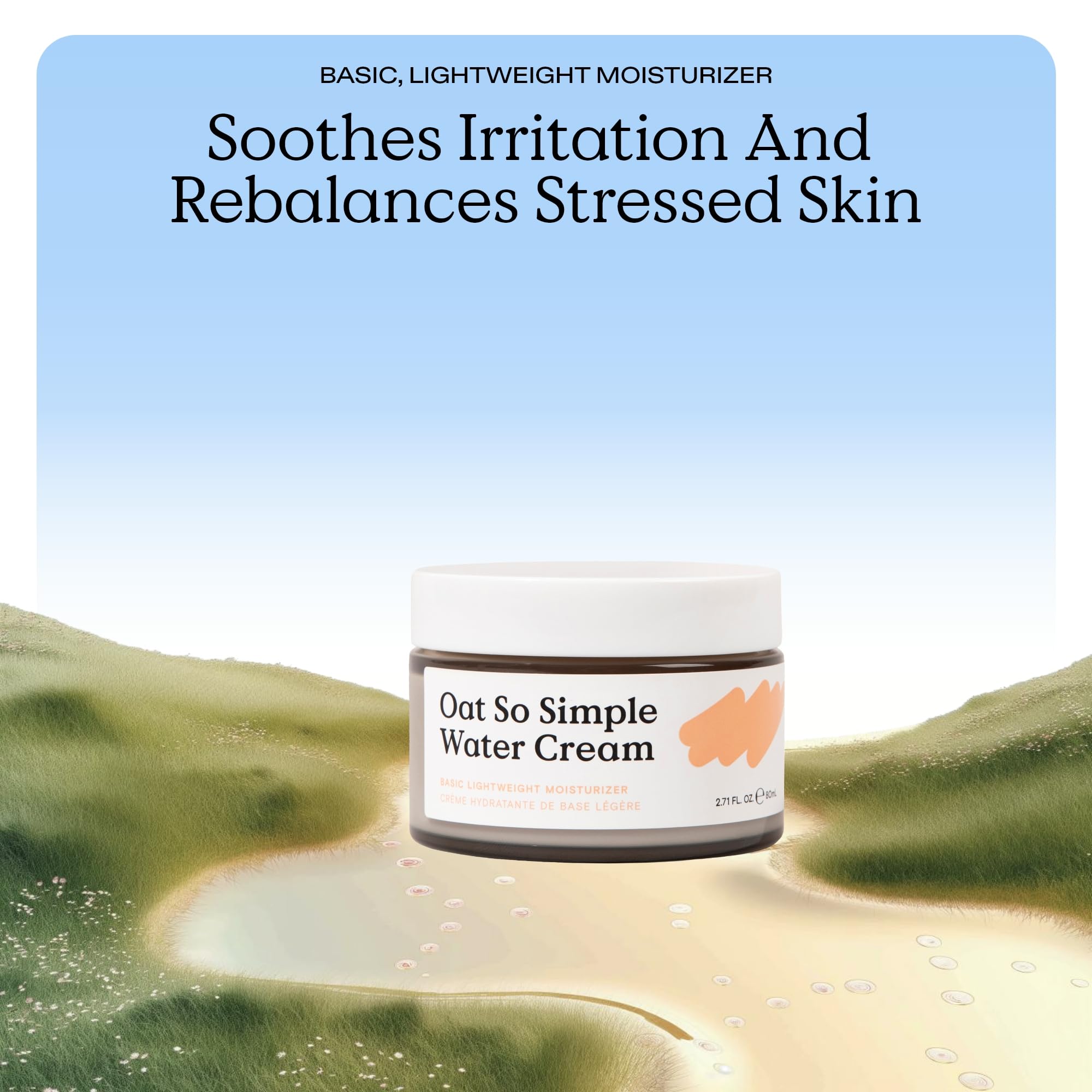 KraveBeauty Oat So Simple Water Cream oat extract label supports calm hydration