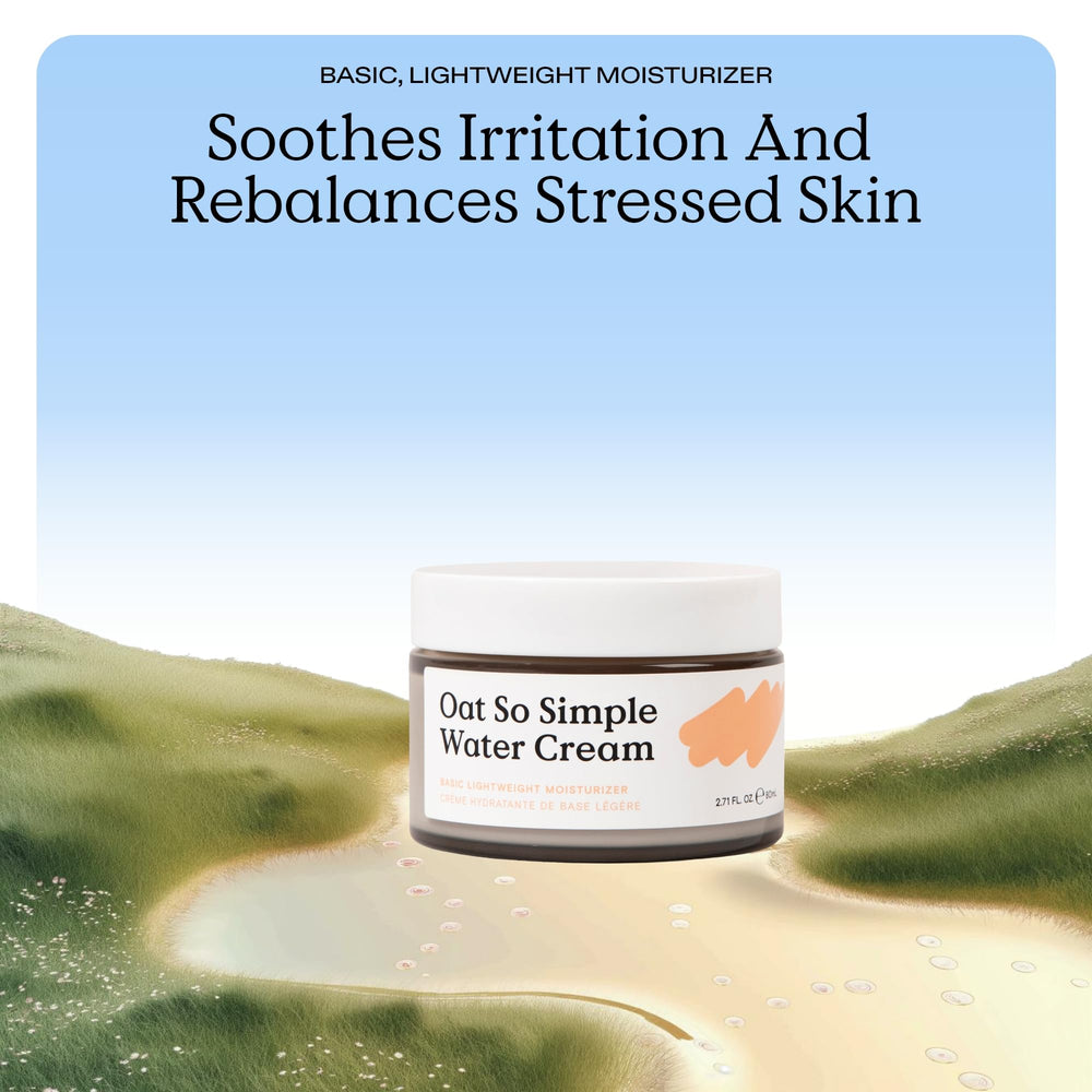 KraveBeauty Oat So Simple Water Cream oat extract label supports calm hydration