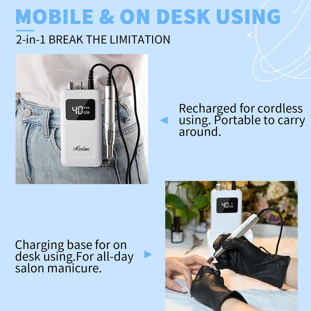 Kredioo 2-in-1 charging base doubles as storage and power.
