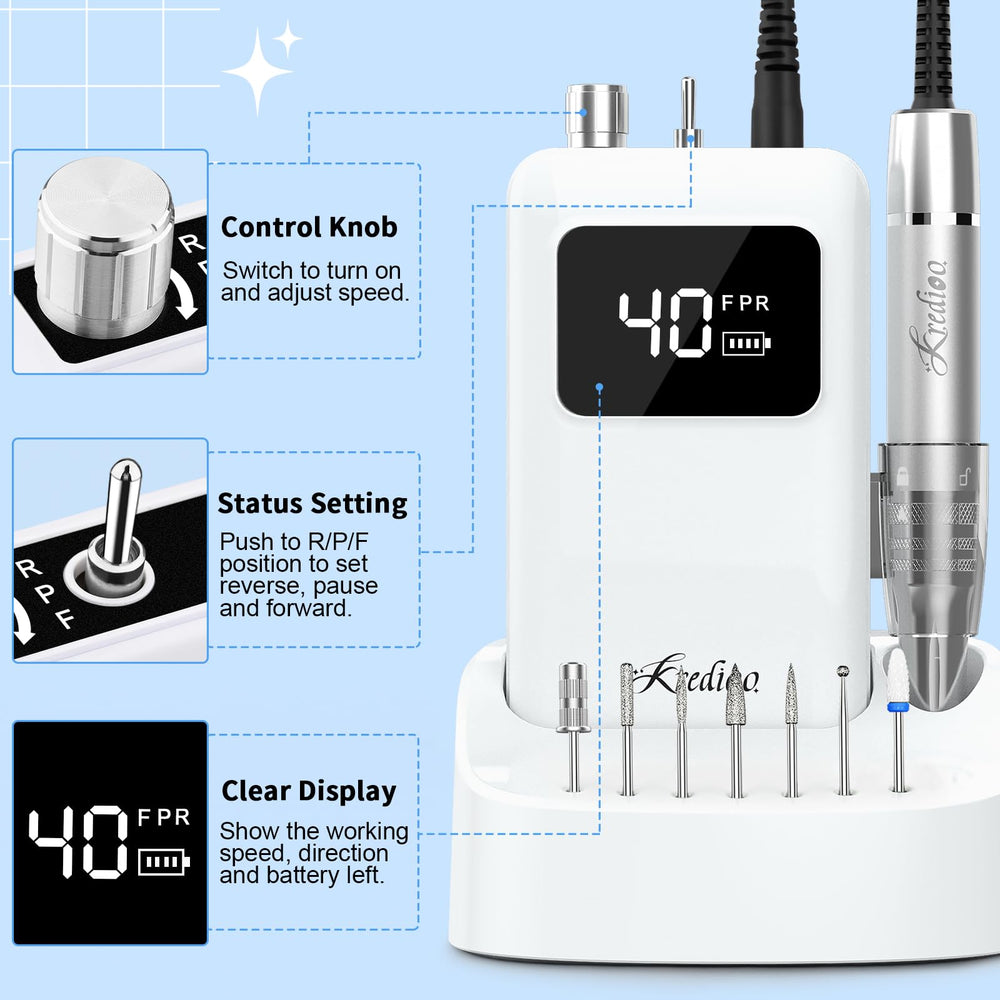 Kredioo salon-grade manicure tool for precise nail art.