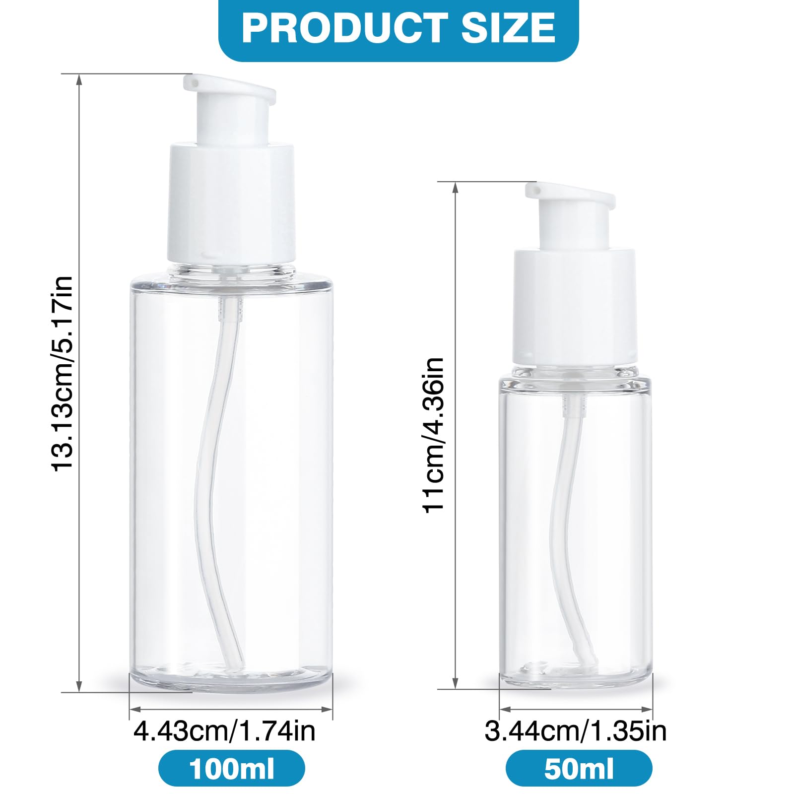 KREMORV transparent pump bottle emphasizes spill-free dispensing on the go.