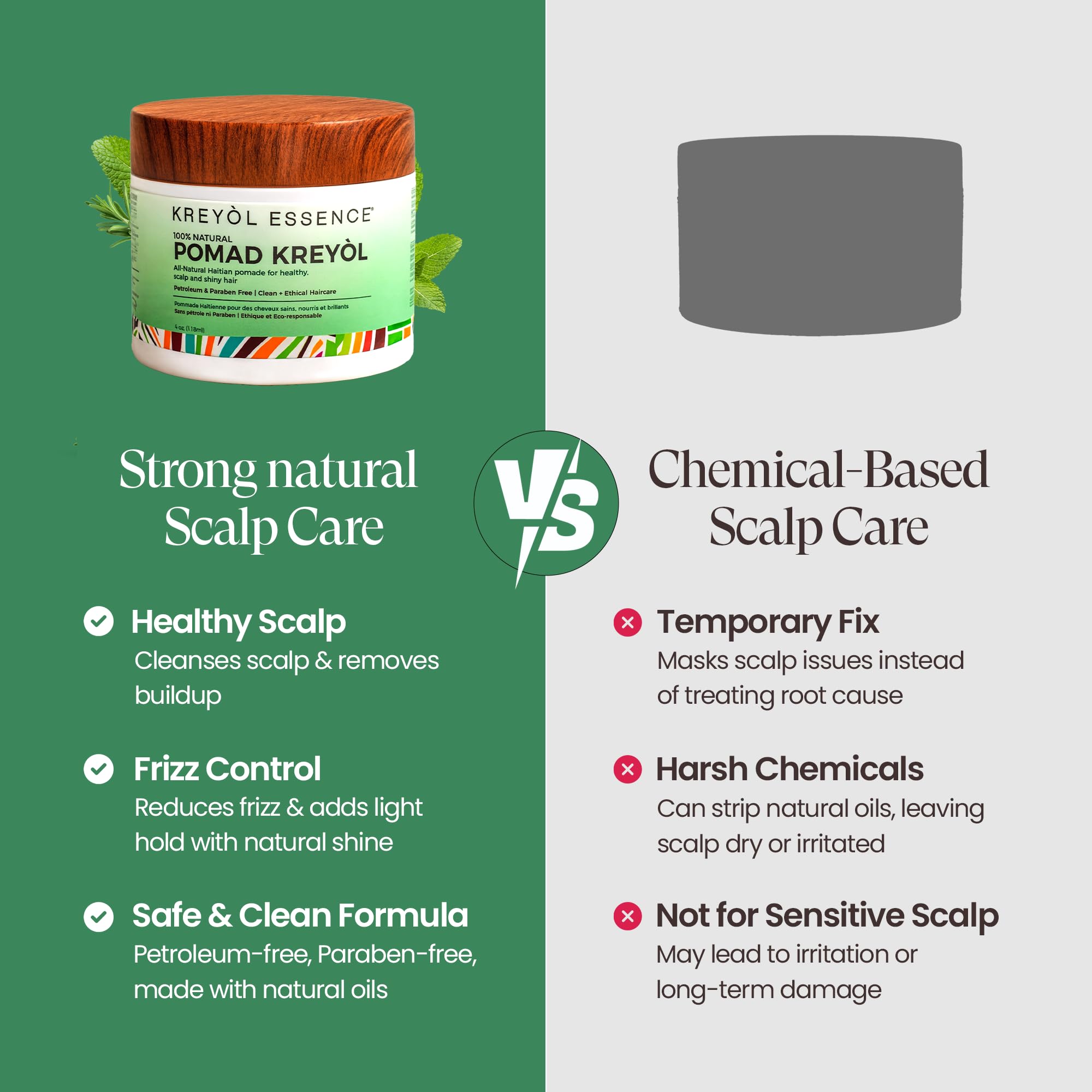 KREYÒL ESSENCE Haitian coconut oil hydrates and reduces frizz.